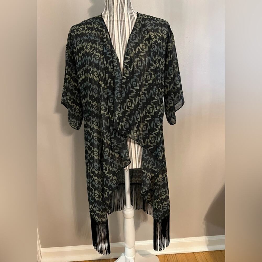 LULAROE WOMENS “COVER-UP” WITH FRINGE SIZE S NWT